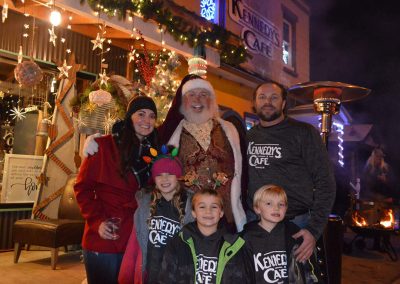 Santa Dan On Main Street from Kennedy's Cafe With Family